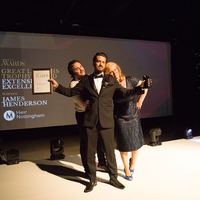 M Hair scooped several trophies in the Great Lengths awards, continuing our long run of success. James Henderson picked up the Outstanding Performance Platinum Salon award. James is also seen picking up the Extensions Excellence award.